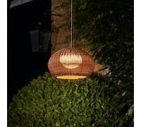 Bover lámpara colgante LED Garota, enchufe grafito marrón/marrón True