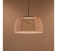 Bover lámpara colgante LED Tanit, Ø 61 cm, negro/beige, tela True
