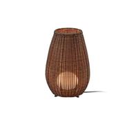 Bover lámpara de mesa LED Amphora, marrón/ratán-marrón, 47 cm True