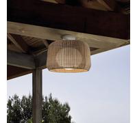 Bover lámpara de techo para exterior Fora, blanco natural/beige, Ø 50 cm True