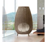 Bover lámpara LED para terraza Amphora, 123 cm marrón grafito/marrón True