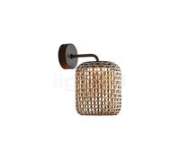 Aplique de exterior Bover Nans A LED, marrón, Ø 21,6cm