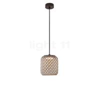 Bover Nans, lámpara de suspensión LED, marrón - 22 cm