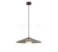 Bover Nans, lámpara de suspensión LED, marrón - 55 cm