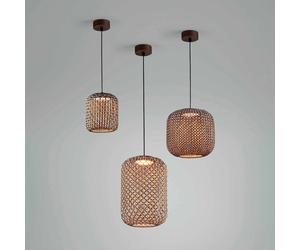 Bover Nans S/21 Lámpara colgante exterior LED, marrón