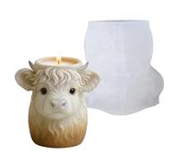 Bovine Tray, Planter Base, Animal Vessel, Flexible Resin Casting, Creative Studio Project Equipment, Top Performance Hobby Supply, White Large For Class School