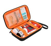 BOVKE Bolsa de viaje de suministros diabéticos, bolsa de almacenamiento para el kit de prueba de diabetes, medidores de glucosa en sangre, tiras de prueba, medicamentos, lancetas, agujas, Negro
