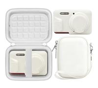 BOVKE Caja de Paquetes Kodak Pixpro fz55 - Caja de Almacenamiento Portátil Dura con Funda Protectora de Silicona, Bolsa de Soporte de Viaje con Funda de Piel Blanda para Cámara Digital fz55, Blanco