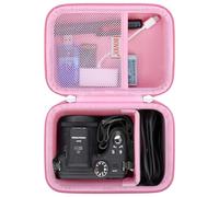 BOVKE Cámara Estuche para Kodak PIXPRO AZ405/AZ425/AZ255/AZ401/AZ528 Cámara Digital, Vlogging Cámaras de Viaje Duro Portando Estuches Bolsa de Almacenamiento Protectora, Rosa