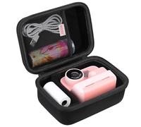 BOVKE Carga de Transporte para Dylanto/Anchioo/MEETRYE Kids Camera Instant Print, 1080P Kids Instant Camera Juguetes Soporte de Almacenamiento con Bolsillo de Malla para Papeles impresión, Negro