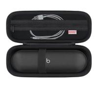 BOVKE Carrying Case for Beats Pill - Portable Bluetooth Speaker, New Beats Pill Wireless Speaker Travel Holder Bolso con Bolsillo de Malla Extra para Cables de Carga, Accesorios, Negro