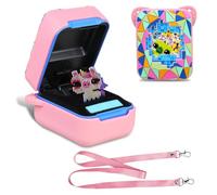 BOVKE Caso de Cubierta de Silicona para Juguete Interactivo Bitzee Magicals con 20 Caracteres Dentro, Manga Protectora de Piel de Mascota Digital Bitzee Magicals para Juguetes de niños Mascotas, Rosa