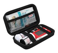 BOVKE Caso de Suministros diabéticos, Bolsa de Viaje de Diabetes para el Kit de Prueba, medidores de monitoreo de glucosa en Sangre, Tiras de Prueba, medicamentos, lancetas, Agujas, Negro+Negro