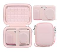 BOVKE Caso de Transporte & Cubierta de Silicona para Kodak Pixpro FZ45 Appareil Photo Numérique Compact, Caja de Almacenamiento Duro con Protector de Manga de Piel de Silicona Suave, Gelatina Rosa