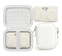 BOVKE Caso de Transporte & Cubierta de Silicona para Kodak Pixpro FZ45 Appareil Photo Numérique Compact, Caja de Almacenamiento Duro con Protector de Manga de Piel de Silicona Suave, Blanco
