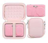 BOVKE Caso de Transporte & Cubierta de Silicona para Kodak Pixpro FZ45 Appareil Photo Numérique Compact, Caja de Almacenamiento Duro con Protector de Manga de Piel de Silicona Suave, Rosa
