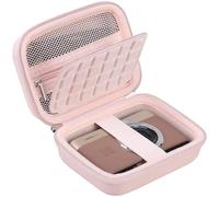 BOVKE Caso de Viaje para Kodak Pixpro C1 - Cámara Digital Ultra compacta, PIXPRO C1 Cámara Digital Bolso de Soporte con Extra Bolsillo de Malla para Cargador y Cables de Carga, Rosa