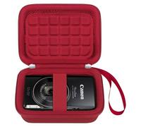 BOVKE Caso de Viaje para Kodak Pixpro C1 - Cámara Digital Ultra compacta, PIXPRO C1 Cámara Digital Bolso de Soporte con Extra Bolsillo de Malla para Cargador y Cables de Carga, Rojo