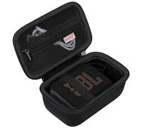 BOVKE Compatible con Altavoz inalámbrico Bluetooth portátil JBL Go 4, Bolsillo de Malla Extra para Cables de Carga y Accesorios, Negro