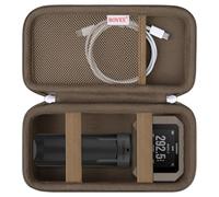 BOVKE Compatible con cronógrafo compacto Garmin Xero C1 Pro para disparos a distancia, bolsa de almacenamiento de viaje Garmin Xero C1 Pro con espacio extra para cables de carga, banco energía, Marrón