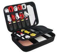 BOVKE Electronic Manager Travel Cable Management Package Electronic Parts Portable Technology Manager para tabletas Apple iPad 9.7 Pulgadas, Discos Duros, Cables, Cargadores, iPhone, Negro
