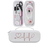 BOVKE Estuche de estetoscopio para 3M Littmann Fonendoscopio para monitorización Classic III, 3M Littmann Fonendoscopios Lightweight II S.E., MDF Instruments Acoustica Fonendoscopio, Blanco