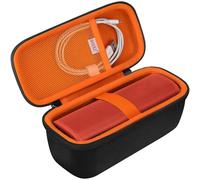 BOVKE Estuche de Transporte Compatible con Sonos Roam 2 Altavoz inalámbrico Bluetooth Impermeable portátil, Roam 2 portavoz Bluetooth con Bolsillo de Malla para Cables de Carga Accesorios, Negro
