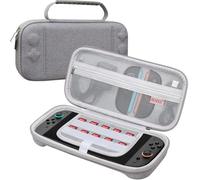 BOVKE Estuche de Transporte Delgado para la Nueva Nintendo Switch 2 de 2025, Bolsa de Viaje rígida para Switch 2, Bolsillo de Malla para Joy-con, Cables, Cartuchos de Juegos y Accesorios, Gris