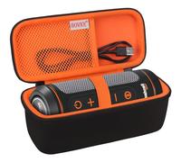 BOVKE Estuche de Viaje Compatible con Ultimate Ears Boom 4 Altavoz inalámbrico Bluetooth portátil Impermeable, Soporte Boom 4 con Bolsillo de Malla para Cables de Carga, Negro