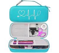 BOVKE Estuche para estetoscopio 3M Littmann Classic III, Lightweight II S.E, Cardiology IV Diagnostic, MDF Acoustica Deluxe Estetoscopios - Espacio adicional para otros accesorios,Turquesa(Solo casos)