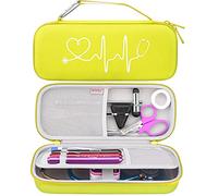 BOVKE Estuche para estetoscopio 3M Littmann Classic III, Lightweight II S.E, Cardiology IV Diagnostic, MDF Acoustica Deluxe Estetoscopios - Espacio adicional para otros accesorios,Amarillo(Solo casos)