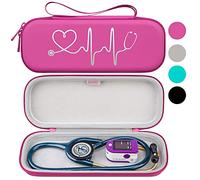 BOVKE Estuche para estetoscopio, soporte delgado y liviano para estetoscopio 3M Littmann Classic III, Lightweight II S.E, Littmann Cardiology IV, estetoscopios MDF Acoustica Deluxe, Frambuesa