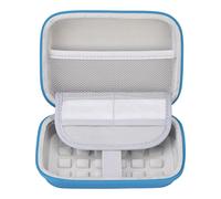 BOVKE Estuche para Impresora de Etiquetas Impresora de Etiquetas Phomemo D30 D35 Smart Bluetooth 2022, Cabe Cinta de Papel de Rollo de Impresora y Cable USB, Azul