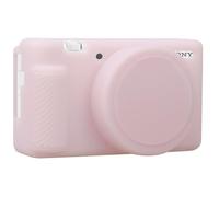 BOVKE Funda Blanda para cámara Digital Sony ZV-1, Funda de Silicona para cámara ZV1, Funda Protectora de Goma con Tapa de Objetivo extraíble para cámara Sony ZV-1 Vlogging, Rosa Jalea