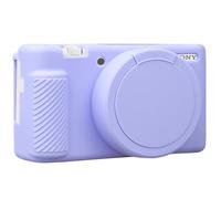 BOVKE Funda Blanda para cámara Digital Sony ZV-1, Funda de Silicona para cámara ZV1, Funda Protectora de Goma con Tapa de Objetivo extraíble para cámara Sony ZV-1 Vlogging, Púrpura