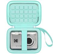 BOVKE Funda de Cámara para Kodak Pixpro FZ45/FZ55 16 MP Appareil Photo Numérique Compact, Vlogging Camera Storage Holder, Bolsillo de Malla para Baterías, Cable USB, Lectores de Tarjetas SD, Verde