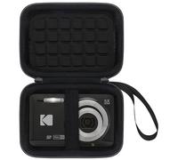 BOVKE Funda de Cámara para Kodak Pixpro FZ45/FZ55 16 MP Appareil Photo Numérique Compact, Vlogging Camera Storage Holder, Bolsillo de Malla para Baterías, Cable USB, Lectores de Tarjetas SD, Negro