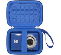 BOVKE Funda de Cámara para Kodak Pixpro FZ45/FZ55 16 MP Appareil Photo Numérique Compact, Vlogging Camera Storage Holder, Bolsillo de Malla para Baterías, Cable USB, Lectores de Tarjetas SD, Azul