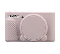 BOVKE Funda de Silicona para Canon Powershot SX740 / SX730 HS Cámara Compacta, Funda Blanda para Cámara SX740, Funda de Goma para Camera con Tapa Extraíble para el Objetivo, Gris
