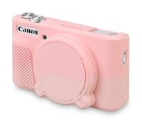 BOVKE Funda de Silicona para Canon Powershot SX740 / SX730 HS Cámara Compacta, Funda Blanda para Cámara SX740, Funda de Goma para Camera con Tapa Extraíble para el Objetivo, Rosa Ahumado