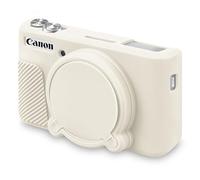 BOVKE Funda de Silicona para Canon Powershot SX740 / SX730 HS Cámara Compacta, Funda Blanda para Cámara SX740, Funda de Goma para Camera con Tapa Extraíble para el Objetivo, Blanco Niebla