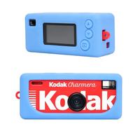 BOVKE Funda de Silicona para Kodak Charmera - Llavero con cámara Digital, Ultradelgado Caso Portátil de Silicona, Anti-Caída, Azul (Cámara No Incluida)