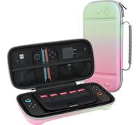 BOVKE Funda de Transporte para el Nuevo 2025 Nintendo Switch 2, Switch 2 Soporte de Bolsa de Viaje Duro Protector con Espacio Extra Joy-con, Cables, Accesorios, Verde Rosa Fantástico [Video Juego]