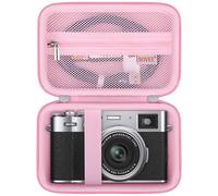 BOVKE Funda de Transporte para Fujifilm X100VI / X100V / X-E5 Cámaras Digitales, Bolsillo de Malla Adicional para Accesorios de Cámaras Fuji y Cables de Carga, Rosa