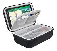 BOVKE Funda GPS Dura para 6-7 Pulgadas Garmin DriveSmart 76/65/61, RV 780/dezl OTR700/OTR610, Sistema de navegación GPS Garmin Catalyst, Espacio Extra para Cargadores de Coches, Cables, Negro
