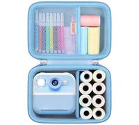 BOVKE Funda para Camara Fotos Infantil Instantanea para HiMont/LUVTOY/ARNSSIEN/Mount/Hangrui/TIATUA/CAMCLID/Subtail/ElecMoga Fotos Infantil Instantanea Camara, Navidad Cumpleaños Regalos, Azul