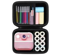 BOVKE Funda para Camara Fotos Infantil Instantanea para HiMont/LUVTOY/ARNSSIEN/Mount/Hangrui/TIATUA/CAMCLID/Subtail/ElecMoga Fotos Infantil Instantanea Camara, Navidad Cumpleaños Regalos, Negro