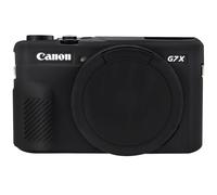 BOVKE Funda para Canon Powershot G7 X Mark II Cámara Digital, Funda Protectora de Silicona Blanda con Cubierta de Lente Extraíble para la Cámara Canon Powershot G7X Mark II, Negro