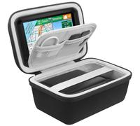BOVKE Funda rígida de Transporte para Tomtom Car Sat Nav GO Classic/Basic/520/GO Professional 520, Garmin Drive 52/DriveSmart 55/Drive 51/Drive 50, Bolsillo de Malla para Cargador, Cables USB, Color
