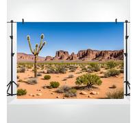 Bovlleetd 1.5x1m Fondo del Paisaje de Cactus del Desierto, Cactus Tropical, sequía, Plantas secas, Arenisca de montaña, Paisaje del Cielo Azul, fotografía de Fondo, Estudio turístico